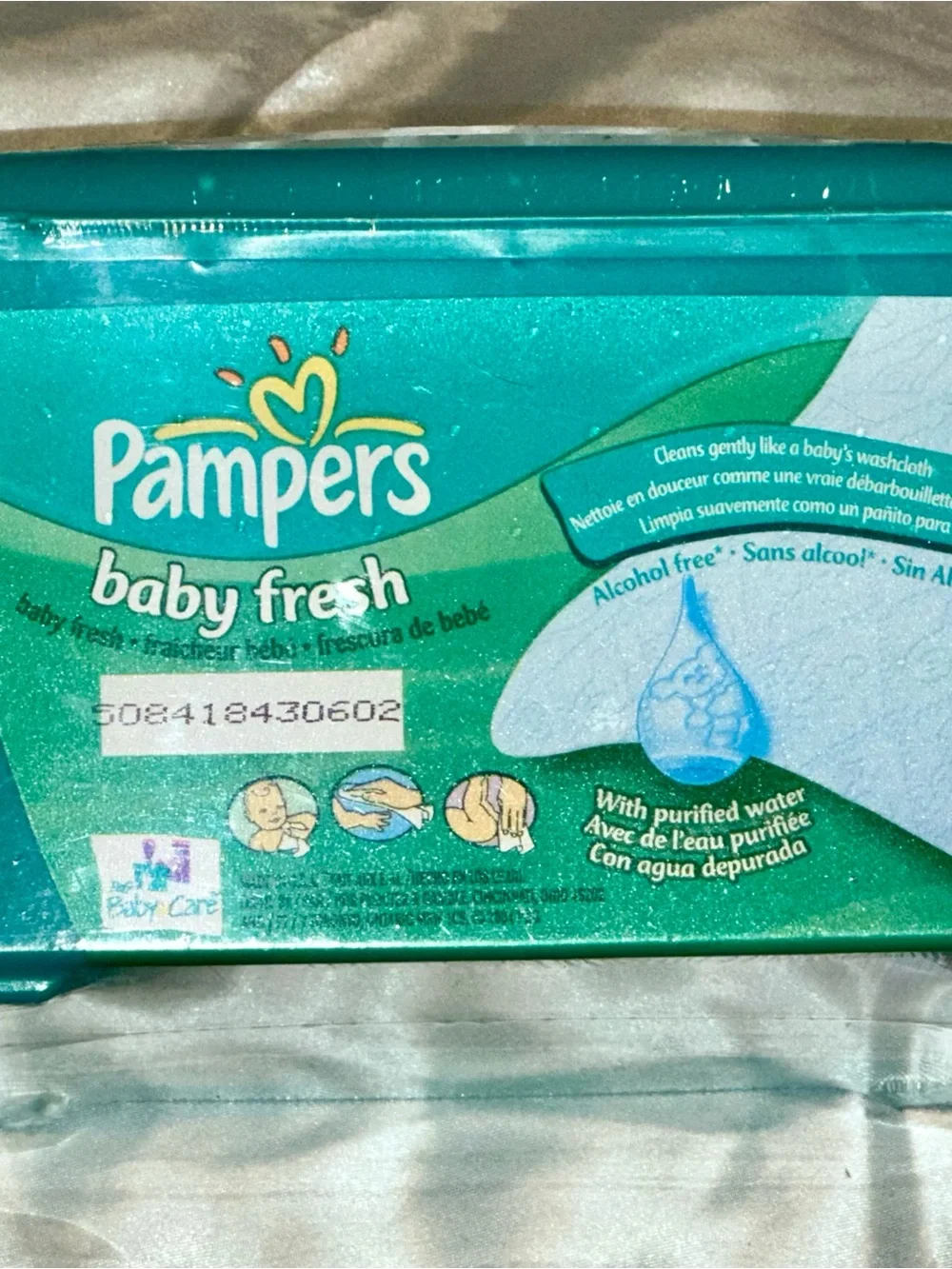 Pampers Soft Care 80 Wipes Pop -Up Plastic Container Box Brand New Sealed 2004